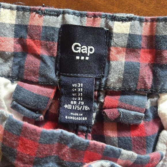 Gap 2016 Cotton Plaid Shorts - 31 Waist - Picture 2 of 7
